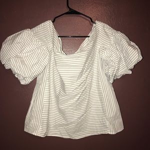 Puffed off the shoulders shirt. Like new